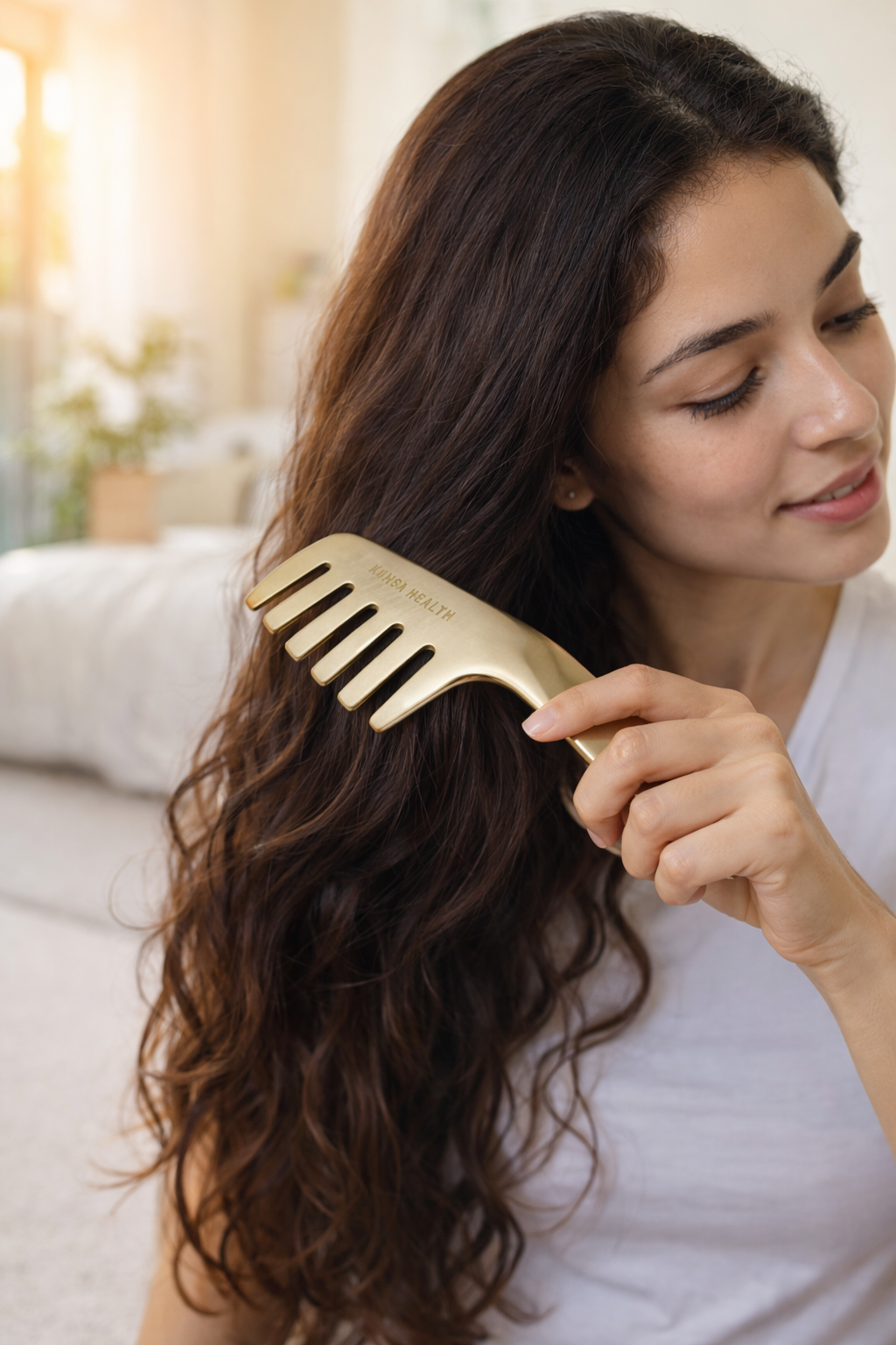 Kansa Bronze Comb with Handle