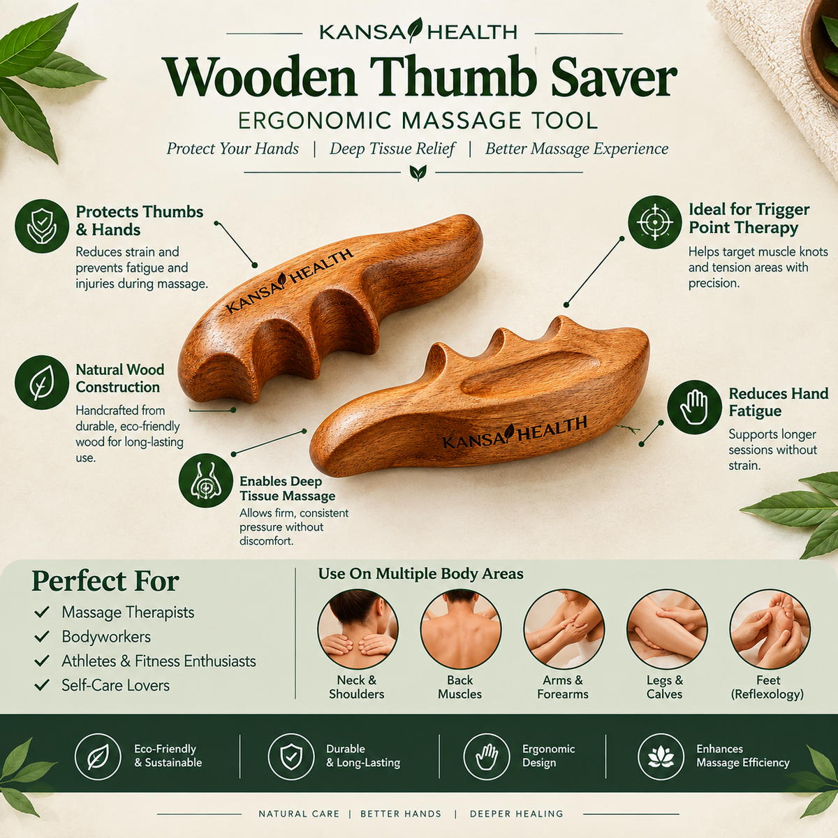 wooden massage tool