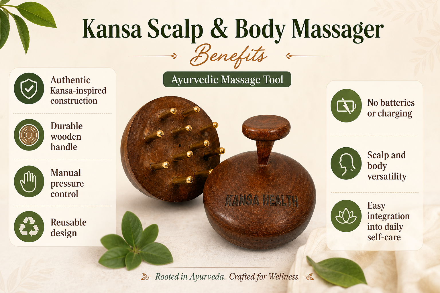 Kansa Scalp & Body Massager