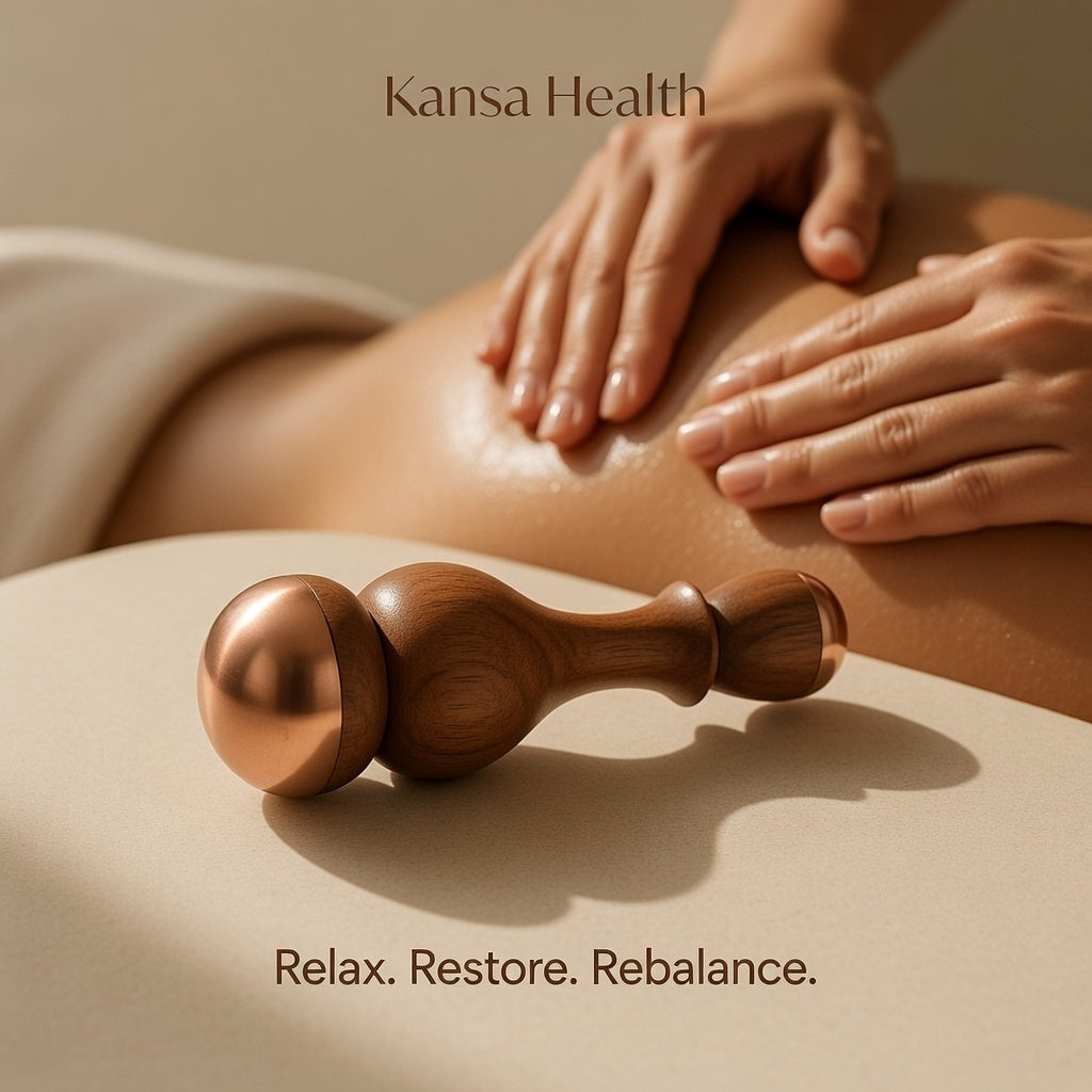 Kansa Wand Flower 2-in-1 Ayurvedic massage tool