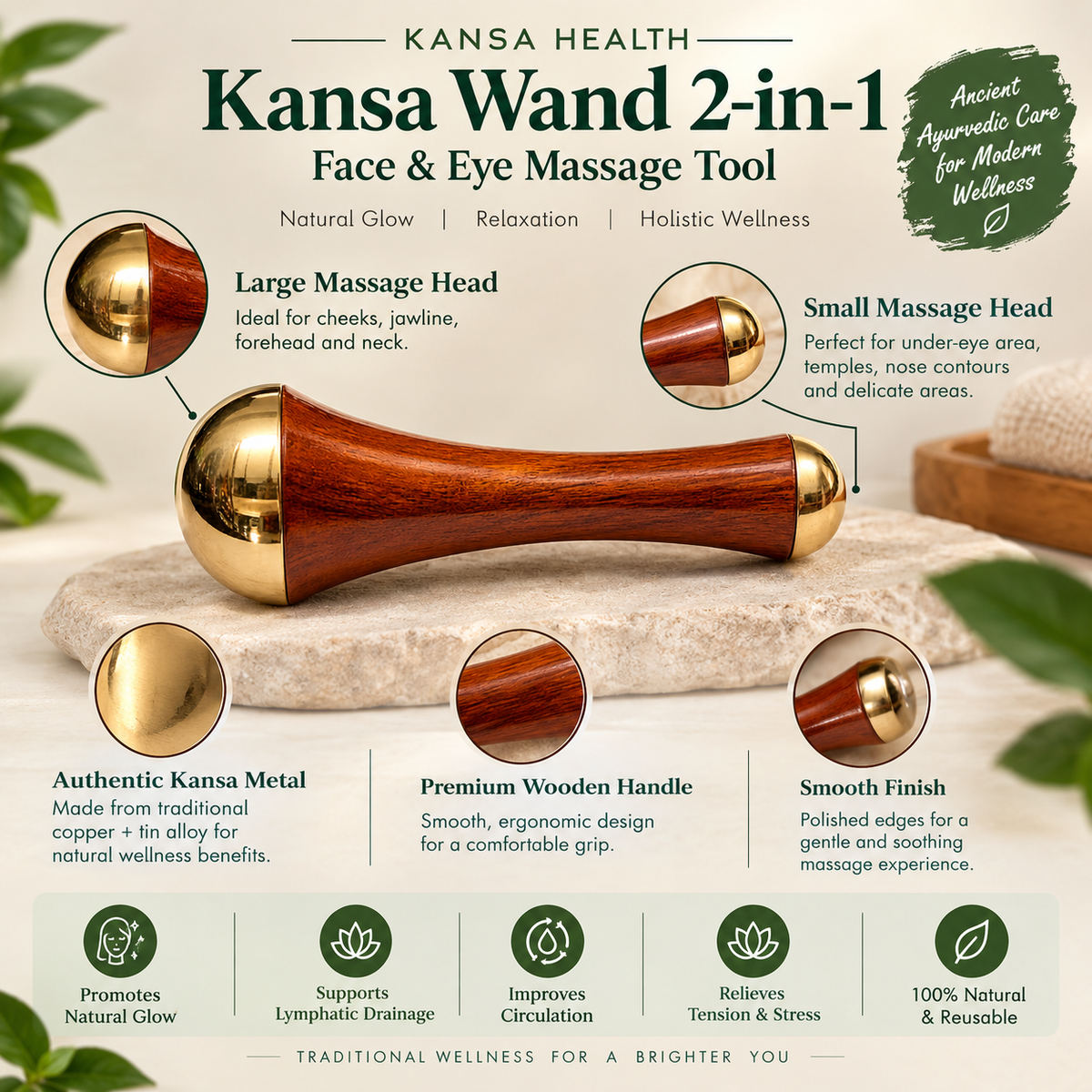Kansa Wand for face massage
