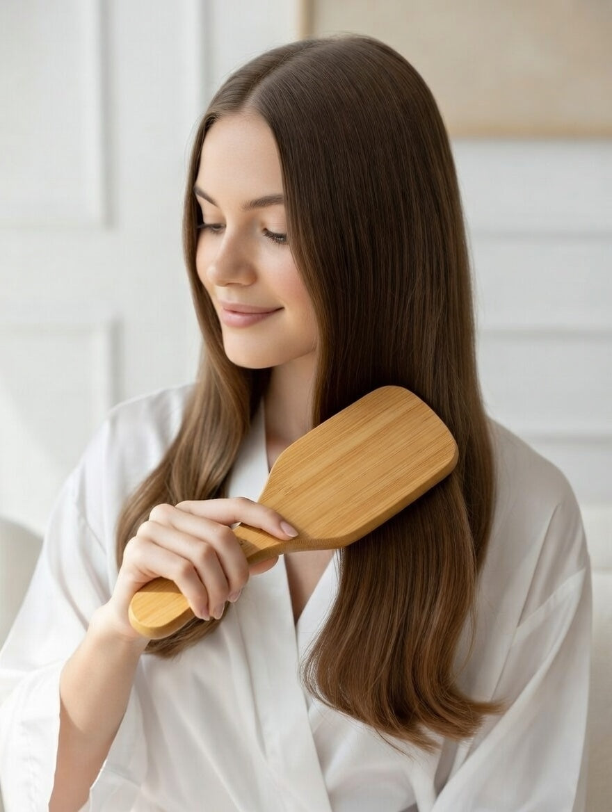 Bamboo Hair Brush – Eco-Friendly Anti-Static Hair Brush for Smooth Hair