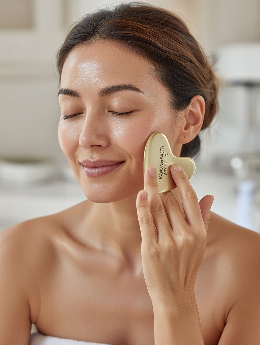 Kansa Gua Sha Face Tool – Natural Sculpting & Ayurvedic Skin Therapy