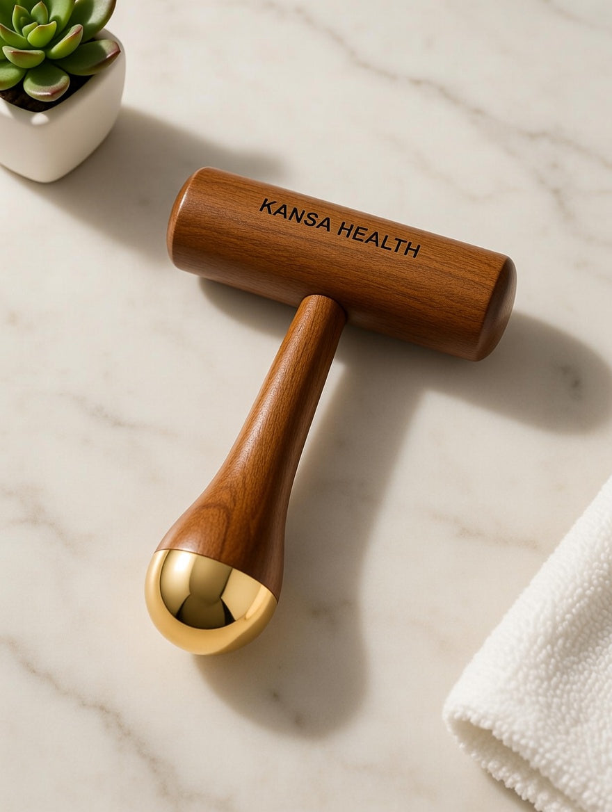 Kansa Marma Wand T-Shape | Ayurvedic Massage Tool for Face, Neck & Body