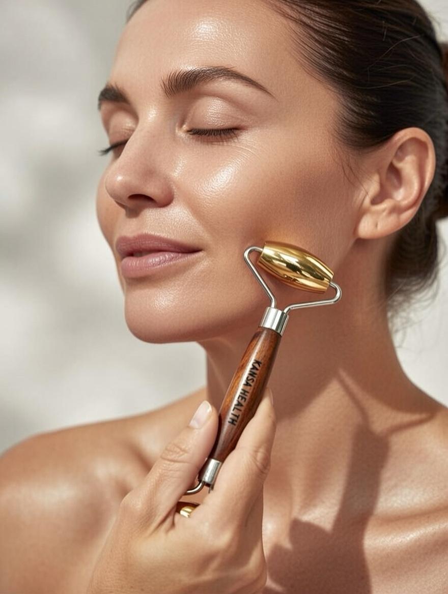 Kansa Face Roller – Ayurvedic Skin Detox & Facial Massage Tool