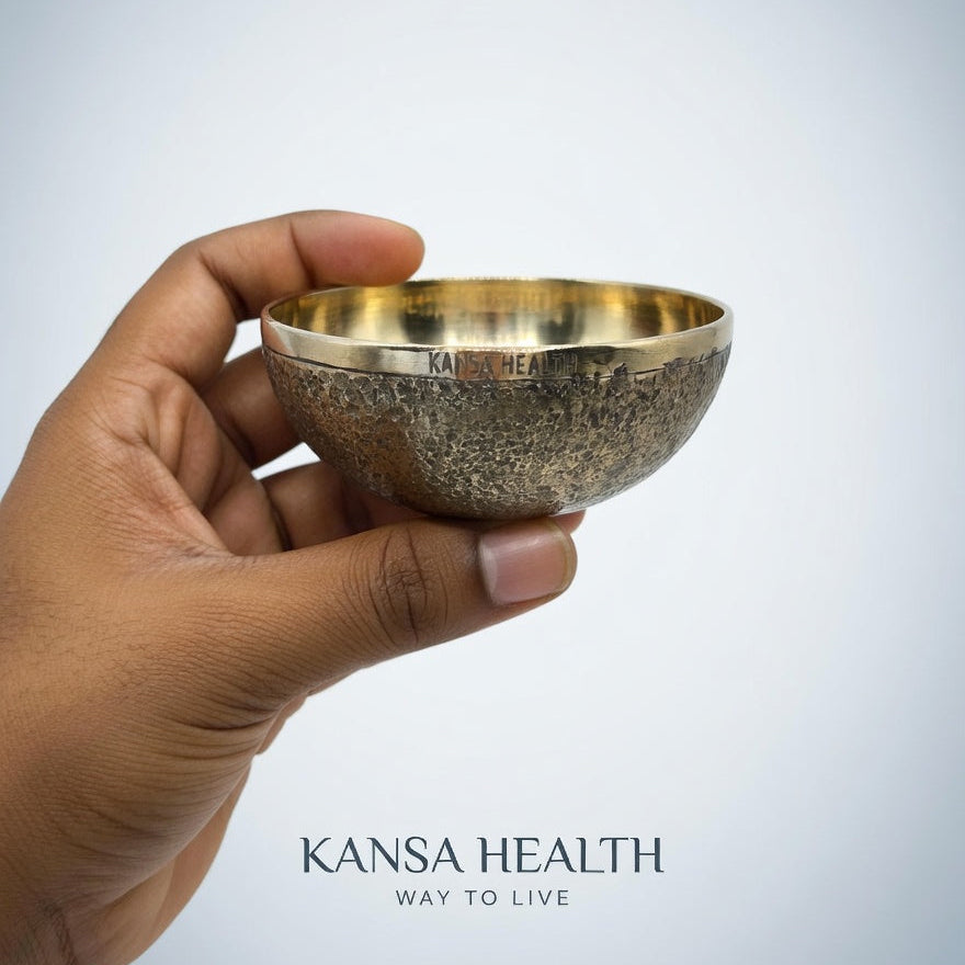 Kansa Vatki Scrub bronze Ayurvedic foot massage tool