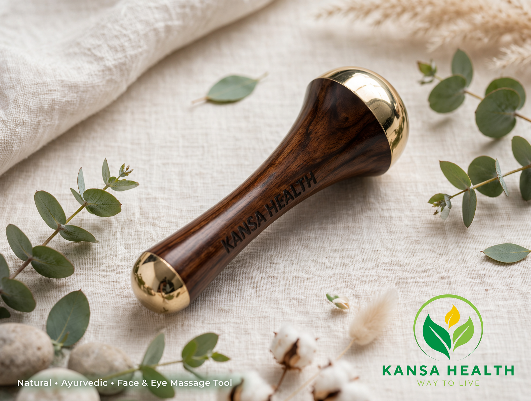 Kansa Wand 2-in-1 face and eye massage