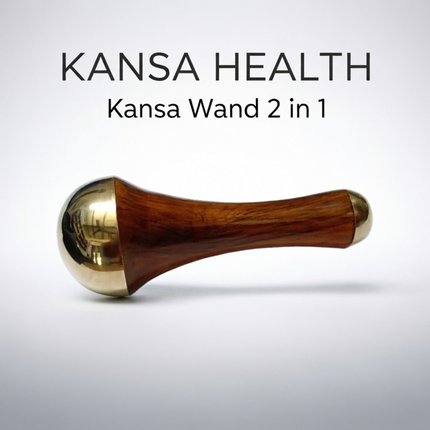 Kansa Wand 2-in-1 Face & Eye Massage Tool for Natural Glow