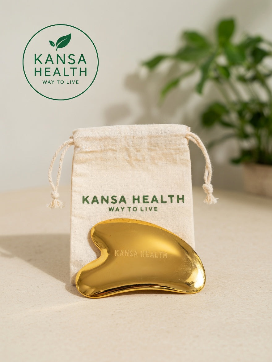 Ayurvedic Kansa gua sha massage improving circulation and skin glow