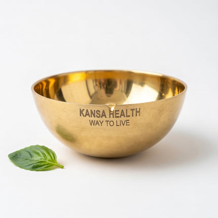 Bronze Kansa Vatki bowl massager for foot therapy and wellness