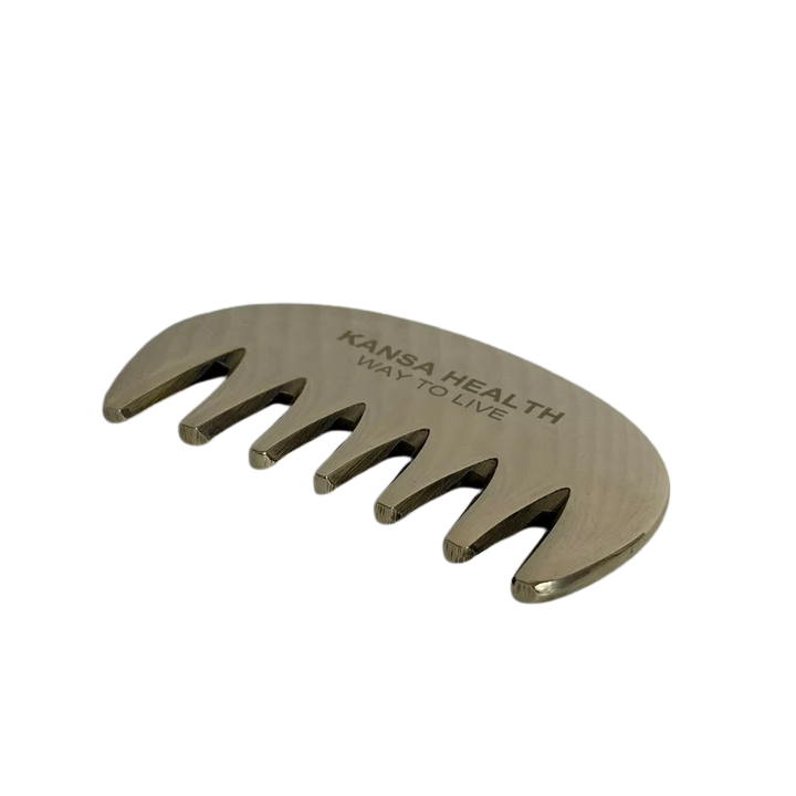 Kansa comb for head massage Ayurvedic scalp tool