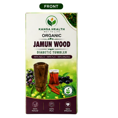 Jamun Wood Diabetic Tumbler – Natural Ayurvedic Wooden Water Cup for Daily Wellness & Healthy Hydration - By Kansa Health
