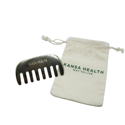 Kansa Bronze Head Massage Comb Ayurvedic Scalp Massager Hair Wellness Tool by Kansa Health