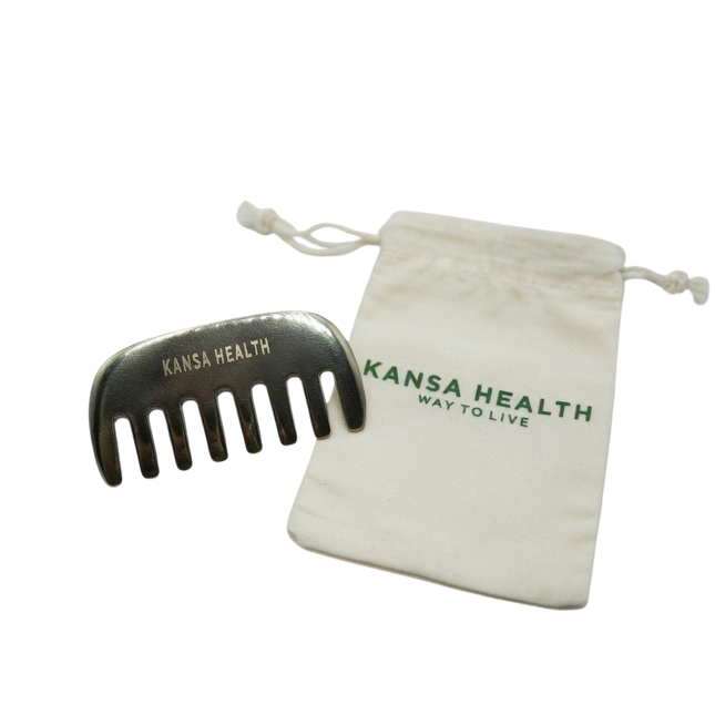 Kansa Bronze Head Massage Comb Ayurvedic Scalp Massager Hair Wellness Tool by Kansa Health