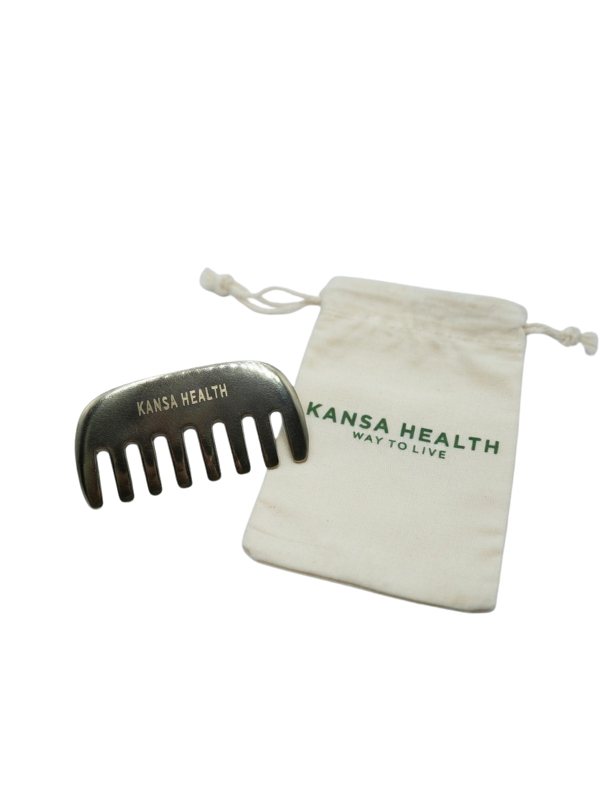 Kansa Bronze Head Massage Comb Ayurvedic Scalp Massager Hair Wellness Tool by Kansa Health