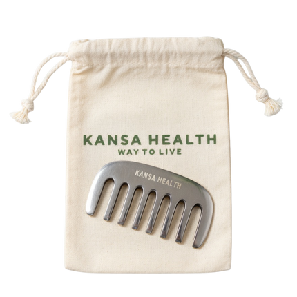 Kansa Head Massage Comb Medium Bronze Scalp Massager Ayurvedic Hair Care Tool by Kansa Health