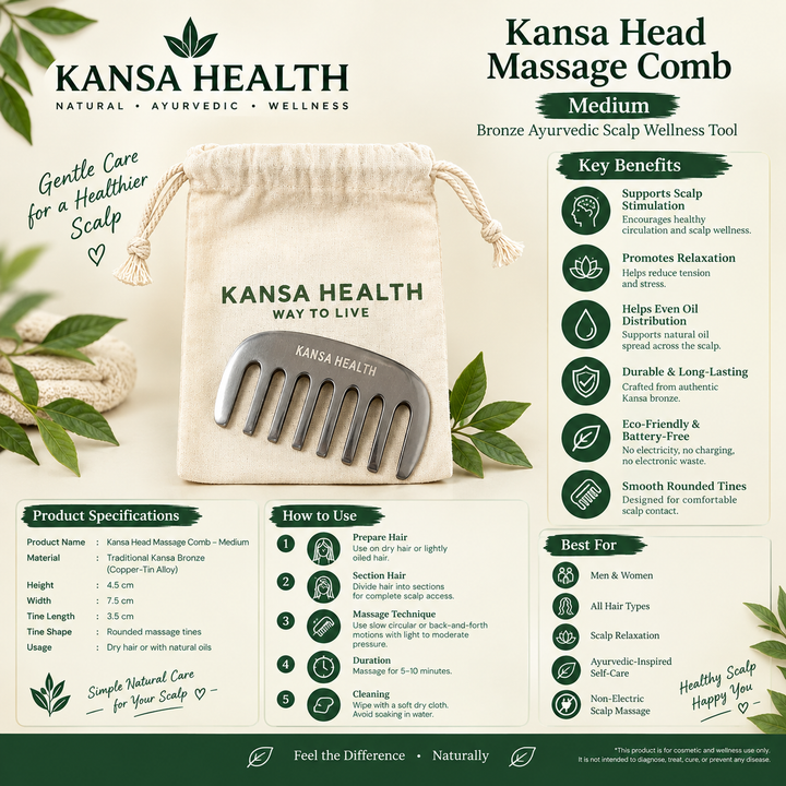 Kansa Head Massage Comb