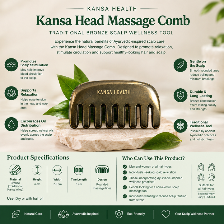 Kansa Head Massage Comb