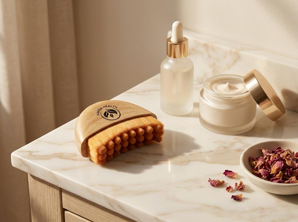 Kansa Health body brush for at-home self-care routine