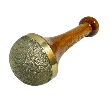 Kansa Vatki Scrub with Handle Ayurvedic massage and exfoliation tool
