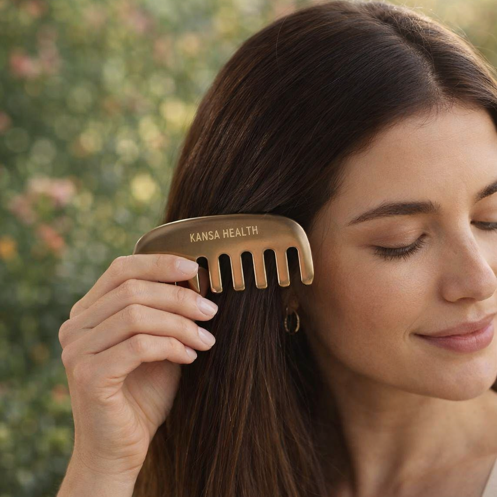 Kansa head massage comb