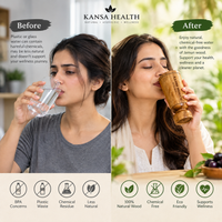 Jamun Wood Diabetic Tumbler – Natural Ayurvedic Wooden Water Cup for Daily Wellness & Healthy Hydration - By Kansa Health