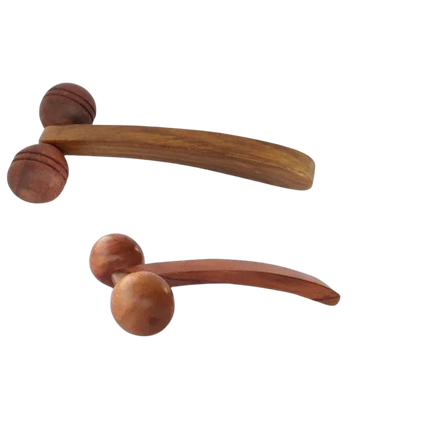 Wooden roller body massager for muscle relaxation and circulation