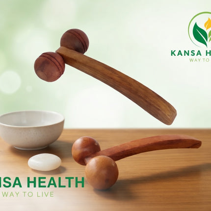 Natural wooden roller massage tool for athletes and fitness recovery