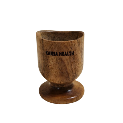 Neem wood eye wash cup for gentle Ayurvedic eye cleansing and refreshing tired eyes