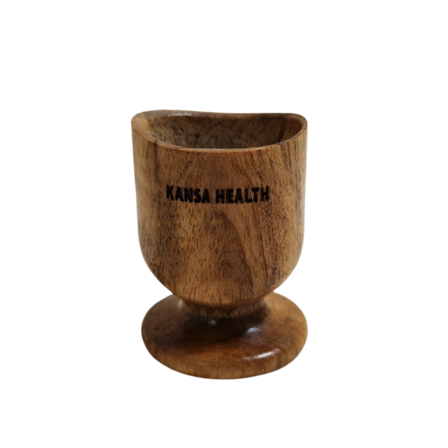 Neem wood eye wash cup for gentle Ayurvedic eye cleansing and refreshing tired eyes