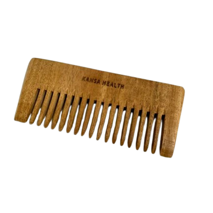 Neem wooden hair comb for gentle detangling and scalp stimulation