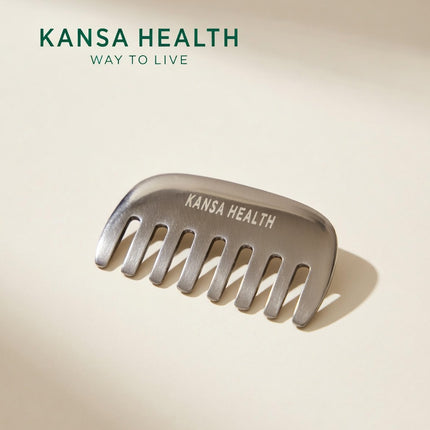 Pure Kansa metal bronze scalp massage comb Ayurvedic hair care tool