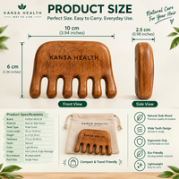 Teak Wood Wide Tooth Scalp
