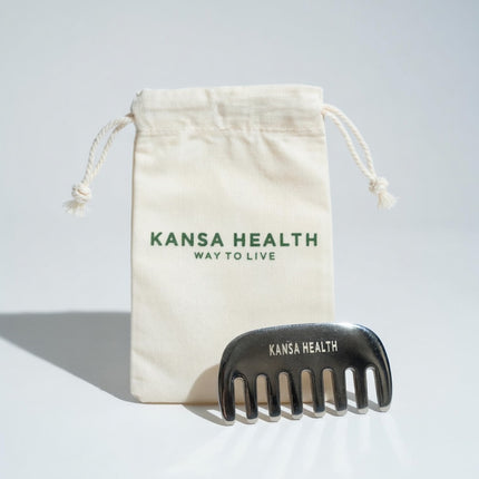 Traditional Kansa bronze head massage comb Ayurvedic scalp therapy tool