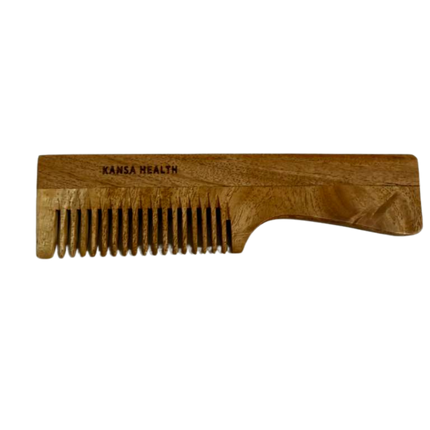 Neem Wooden Comb with Handle Tool