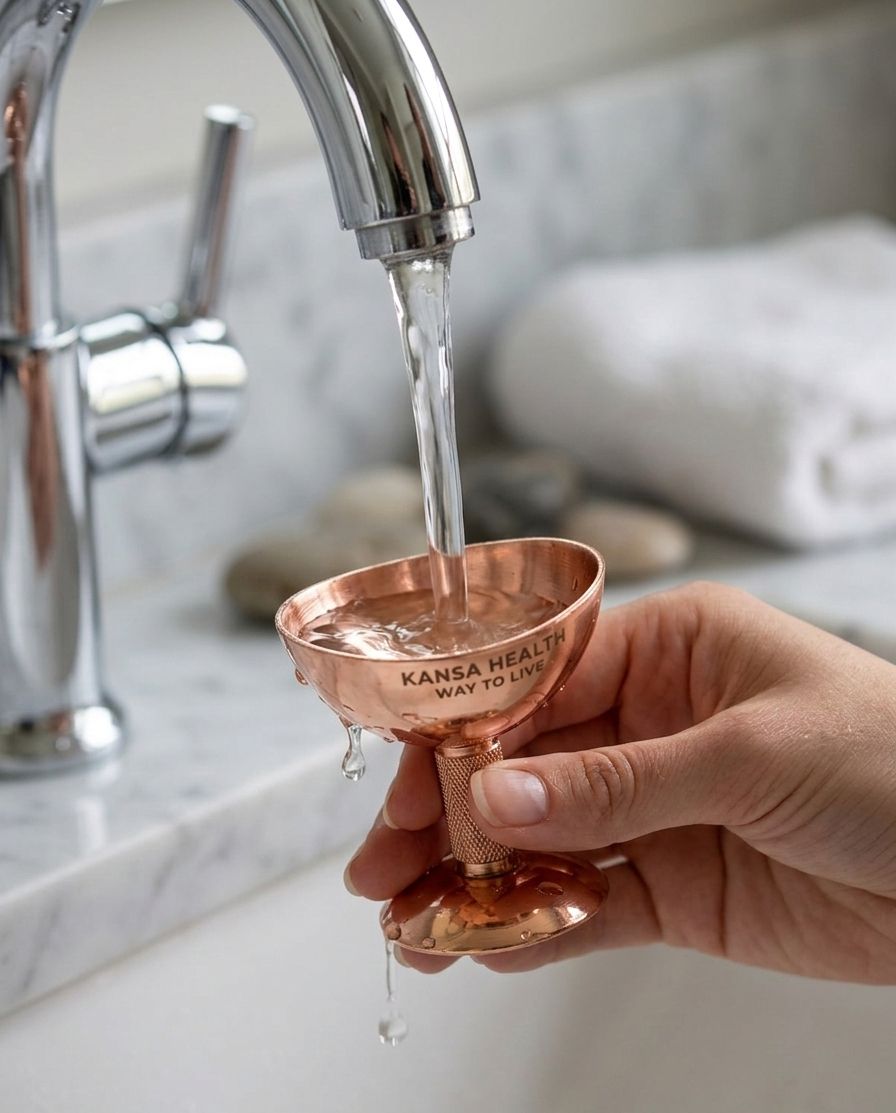 Vaso lavaojos de cobre puro