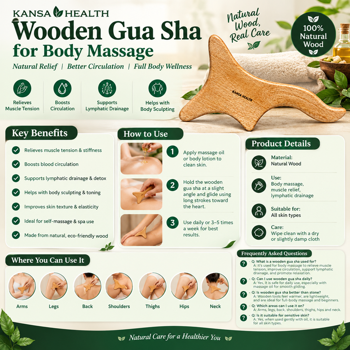 Wooden Gua Sha