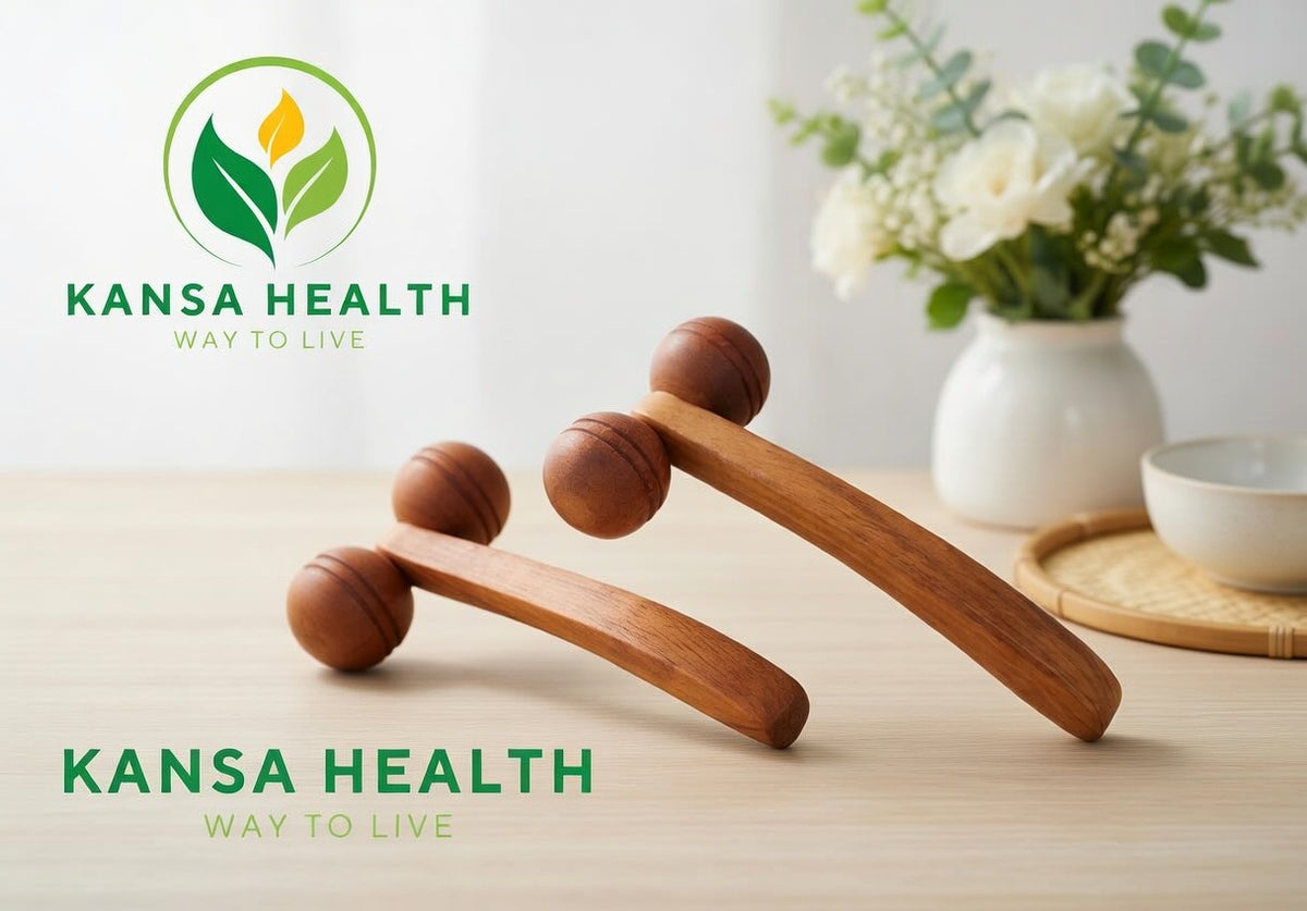 Wooden roller massage tool for shoulders back legs and muscle relaxation
