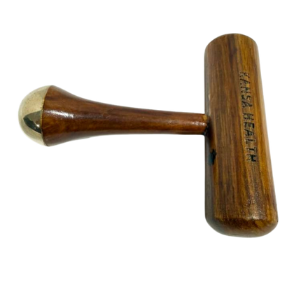 Kansa bronze marma wand T shape Ayurvedic massage tool for face and neck