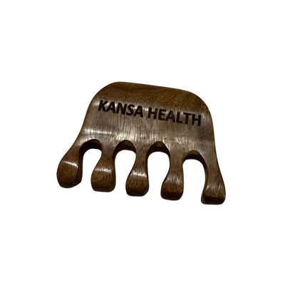 KANSA HEALTH Teak Wood Wide Tooth Scalp Massage Comb – Natural Hair Detangler & Relaxing Scalp Massager for Men, Women & Kids