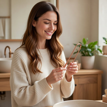 Copper Tongue Cleaner (Mindi) – Ayurvedic Oral Care Tool