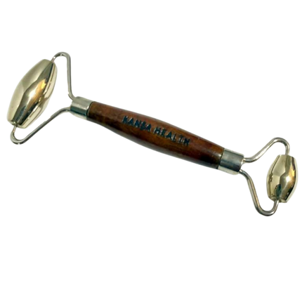 Kansa Face Roller Bronze Ayurvedic Facial Massage Tool for Skin Detox by Kansa Health