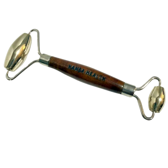Kansa Face Roller Bronze Ayurvedic Facial Massage Tool for Skin Detox by Kansa Health
