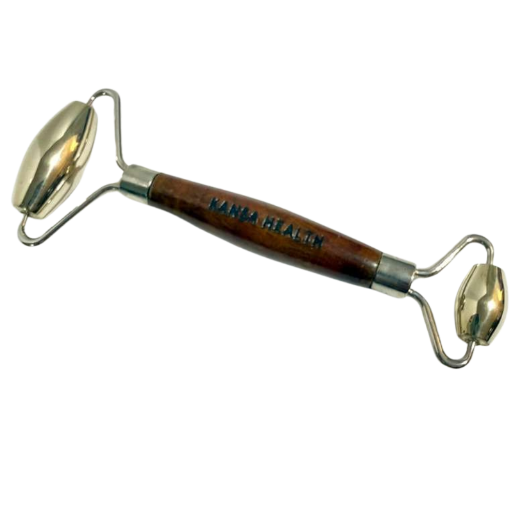 Kansa Face Roller Bronze Ayurvedic Facial Massage Tool for Skin Detox by Kansa Health