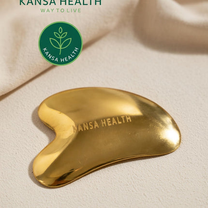 Traditional Kansa gua sha face massager Ayurvedic skincare tool