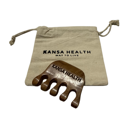natural wooden hair comb