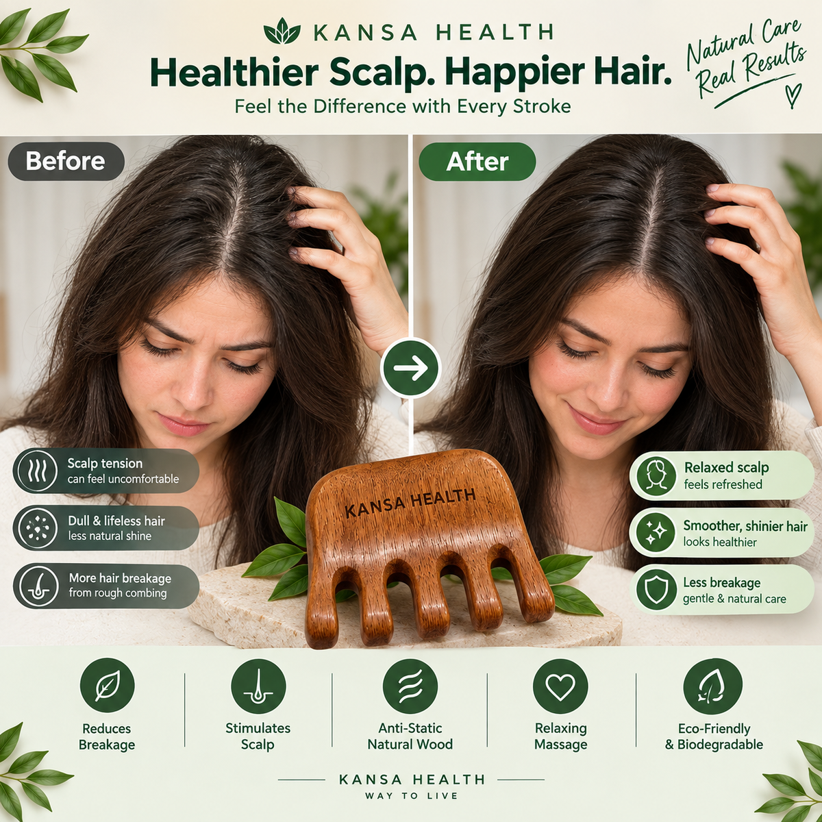 wooden comb