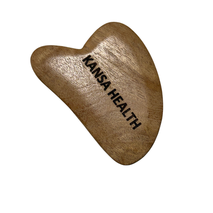 wooden gua sha facial tool
